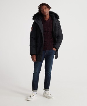 Superdry Edit Tyler Slim Férfi Farmer Sötétkék | TNXJG4835